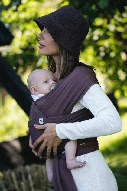 Chusta do noszenia Grumpy Sling - Plum Espresso
